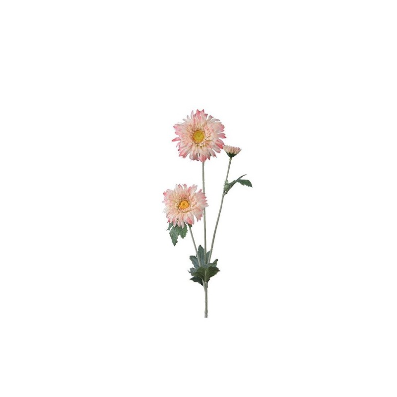 Decoris Kunstbloem Madeliefje 3 bloemen 5x5x68cm zacht roze