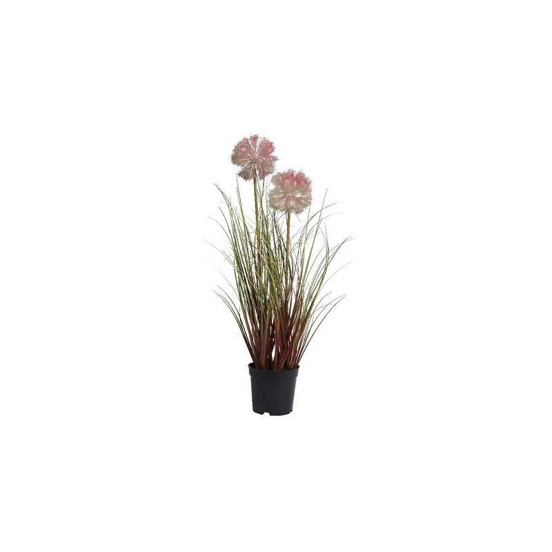 Decoris Kunstplant Allium in pot PVC dia.23x56cm