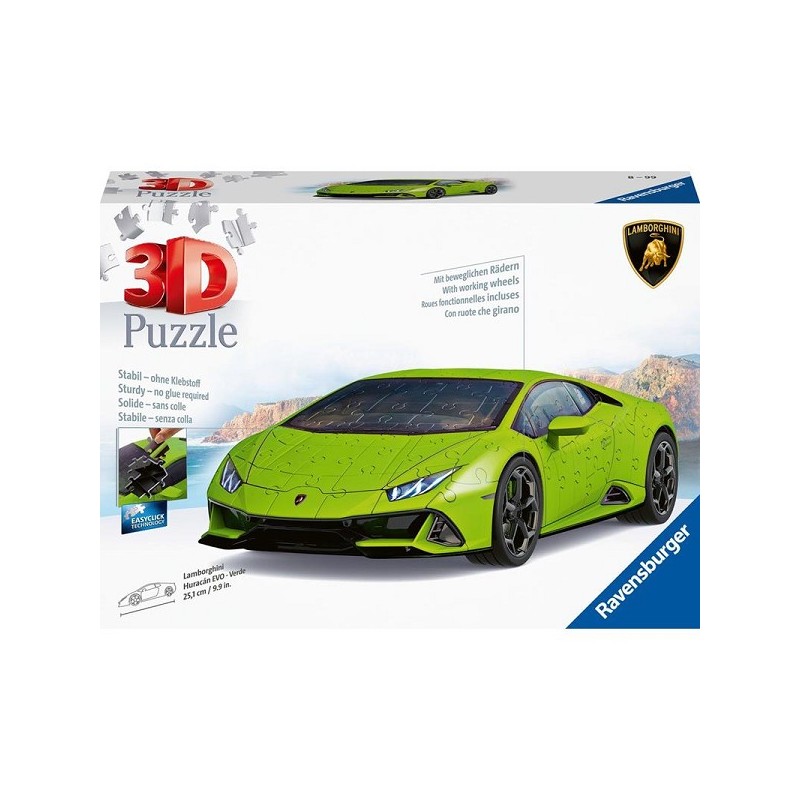 Ravensburger 3D puzzel Lamborghini Huracán EVO groen 108 stukjes