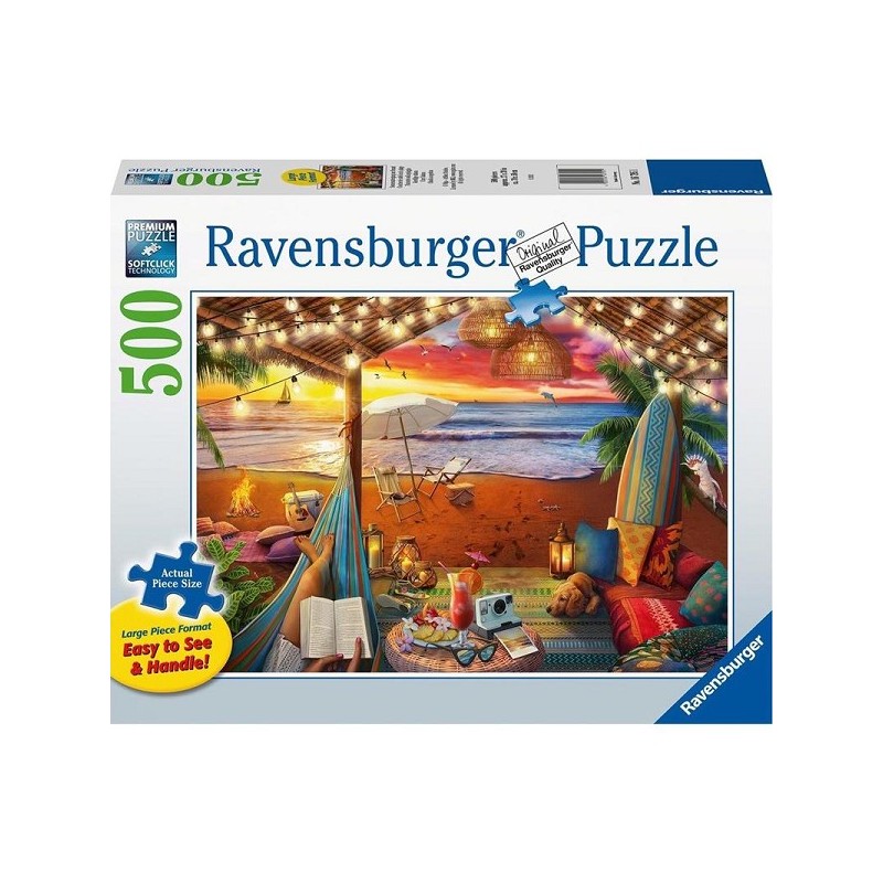 Ravensburger puzzel Gezellige cabana puzzel 500 stukjes