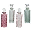 Decoris  Decoratief Fles dia.5,1x17cm glas 4 assorti kleuren