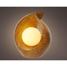 Lumineo Solar Tafellamp Abstract marmerlook 17x13x19cm polyresin 8 werkuren bruin