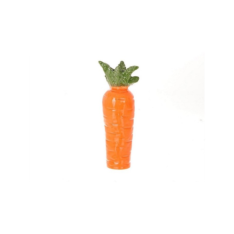 HBX Living Vaas in vorm van een wortel aarderwerk 8,3x6,8x19,3cm oranje