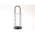 HBX Lving Lantaarn Lutro van glas en zwart metaal dia10x27,5cm