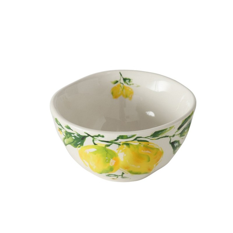 Boltze Home Mueslischaal 'Lemony' dolomite 500 ml dia14x8cm Handgemaakt Vaatwasmachinebestendig