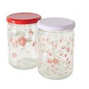 Boltze Home Voorraadpot 'Emily' aardbei glas 500ml dia.9x13cm 2 assorti