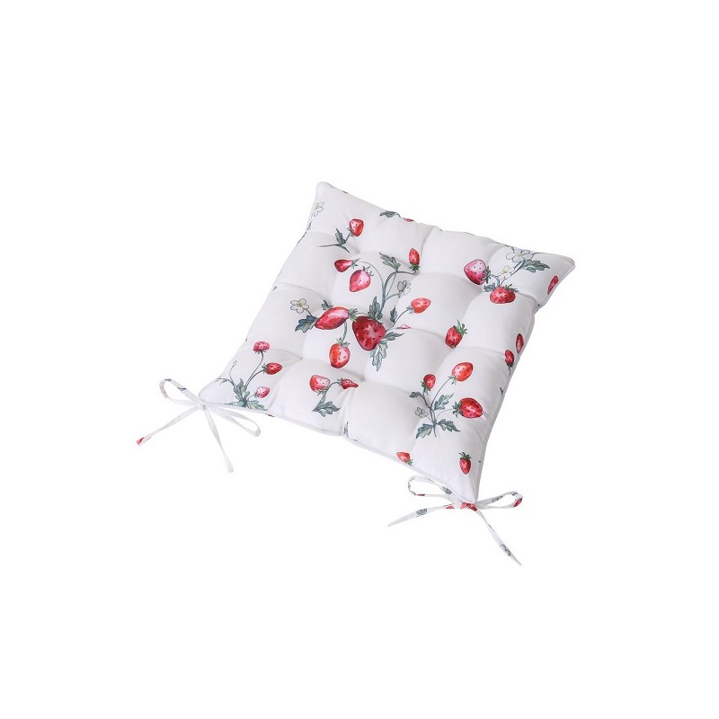 Boltze Home Zitkussen aardbei 'Emily' polyester 40x40x7cm