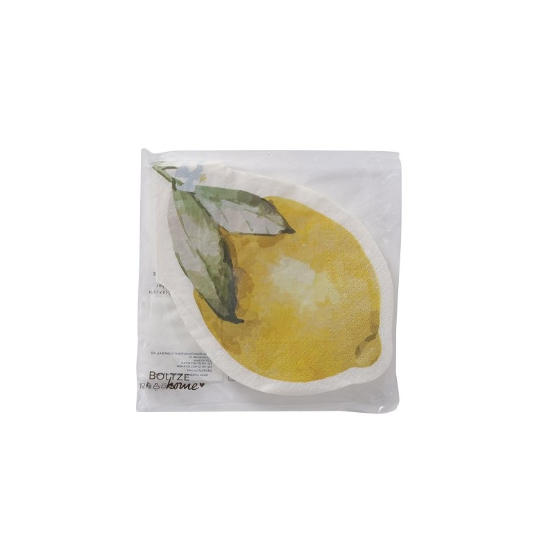 Boltze Home Servetten 'Capri' citroen 16x16cm 12-delig papier