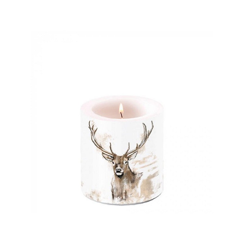 Ambiente Kaars klein Antlers dia7,5x9cm paraffine 35 branduren