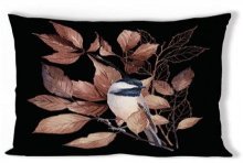 Ambiente Kussenhoes Lovely chickadee 40x40cm zwart katoen