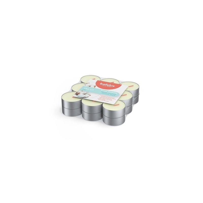 Bolsius Geurtheelichten True Scents Fresh Cotton 18st 4-uurs