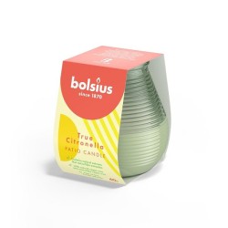 Bolsius Olympic Patio geurglas 94/91 True Citronella groen