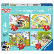 Ravensburger 4-in-1 puzzel Woezel & Pip In de Tovertuin 12/16/20/24 stukjes
