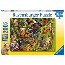 Ravensburger puzzel Bonte jungle 200 XXL stukjes