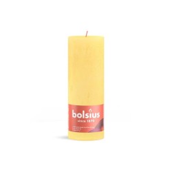 Bolsius Shine Collection Rustiek stompkaars 190/68 Sunny Yellow