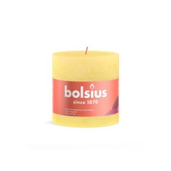 Bolsius Shine Collection Bougie bloc rustique 100/100 Jaune Soleil