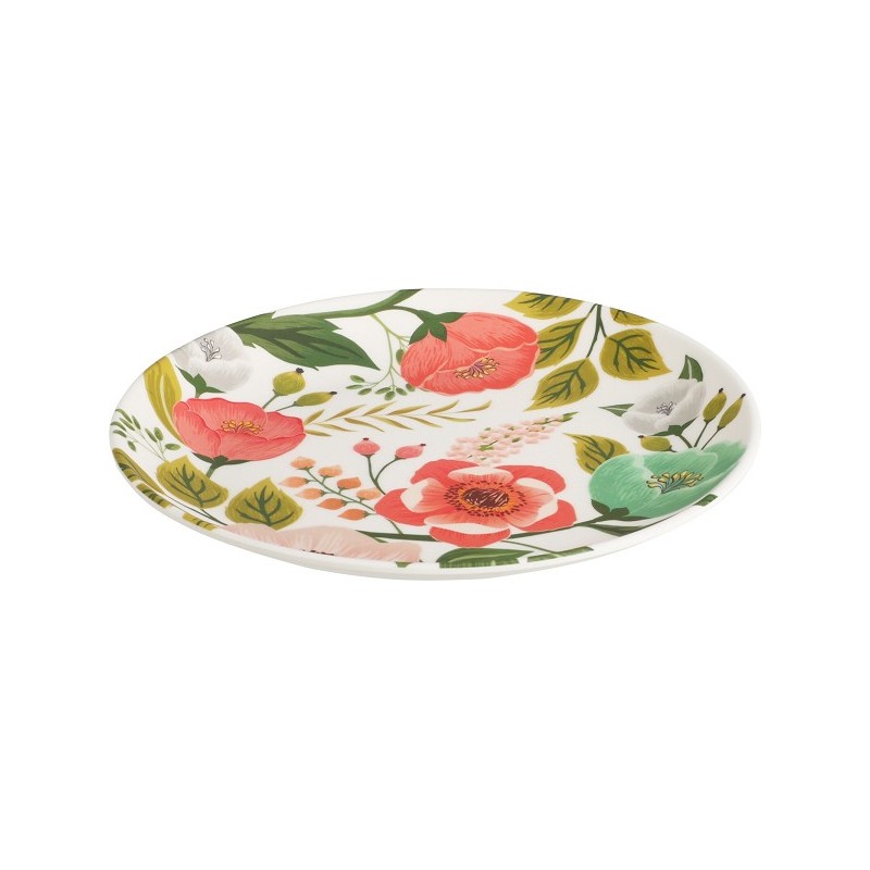 Bord plat melamine bloemen Ø20cm