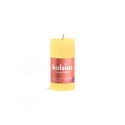 Bolsius Shine Collection Rustiek stompkaars 100/50 Sunny Yellow