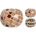 Theelichthouder Mozaïek glas 9x9x6cm