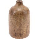 Vaas hout met smalle hals 6x6x10cm