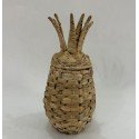 Ananas mand riet/rotan 17x17x30cm