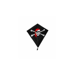 Cerf-volant enfant diamant Pirate 25x25cm