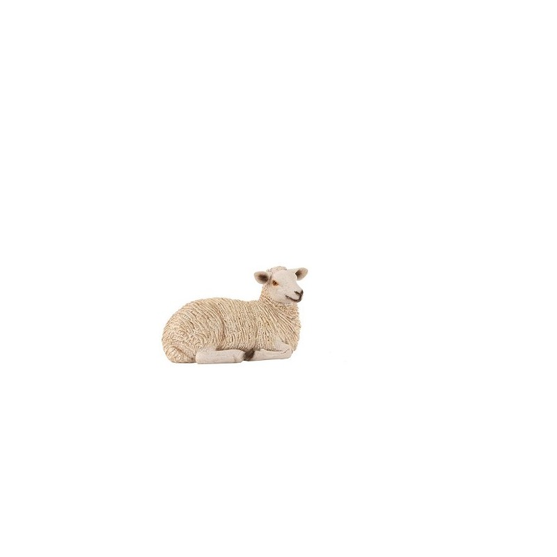 Liggend schaap polystone12x6x7cm