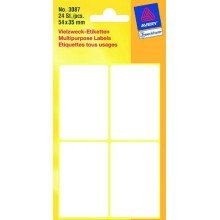 etiket Zweckform 54x35mm wit blister a 24 etiketjes. Bundel a 10 pakjes