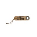 Flesopener "The only tool I need" hout 4,5x16x1cm