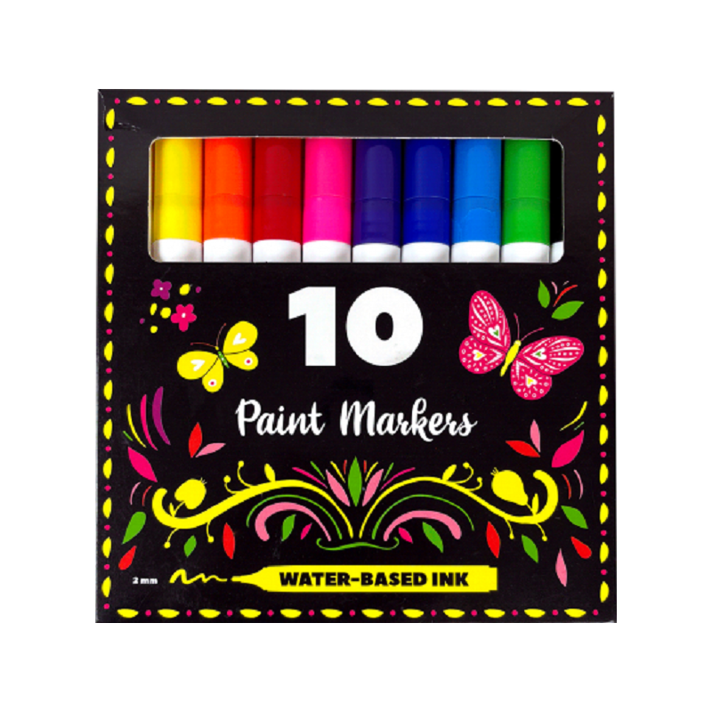 Étui de marqueurs de peinture de 10 pièces