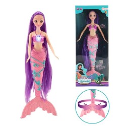 Toi Toys Mermaids Zeemeerminpop lang haar met licht en geluid