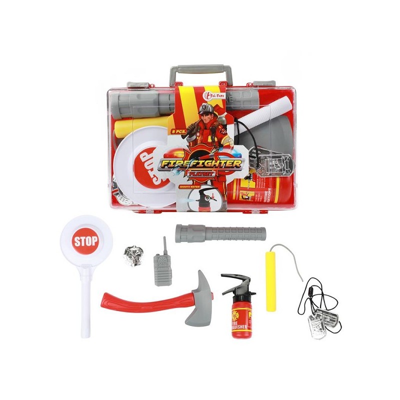 Toi Toys Fire Fighter Brandweerkoffer met accessoires 25x16x6cm