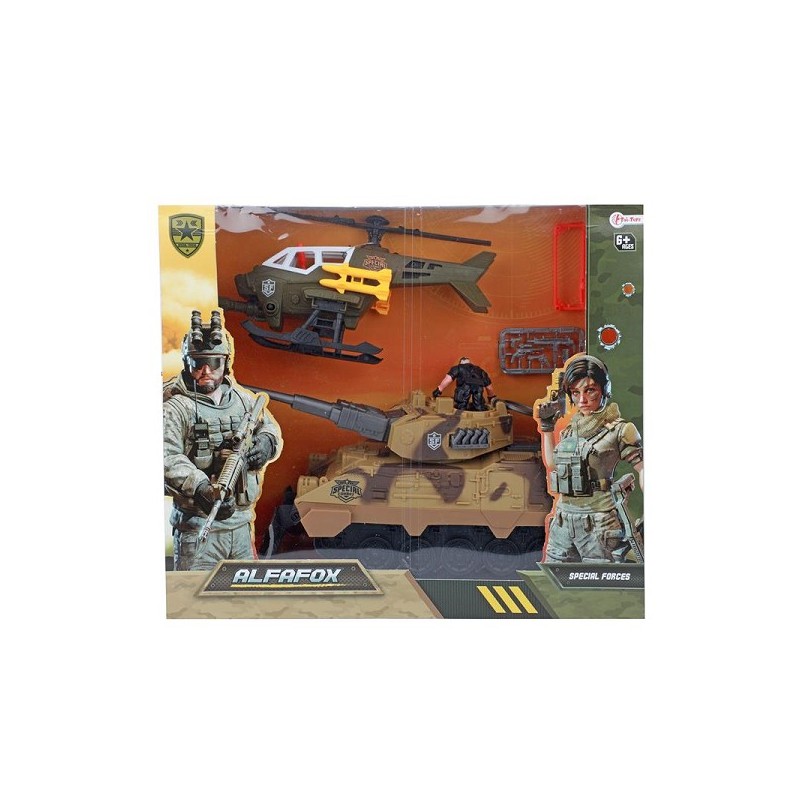 Toi Toys Alfafox Ensemble de jeu militaire avec accessoires