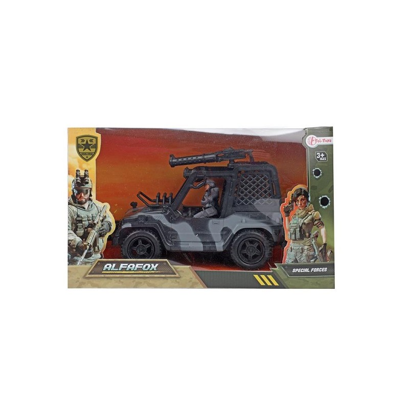 Toi Toys Alfafox Jeep + figurine militaire
