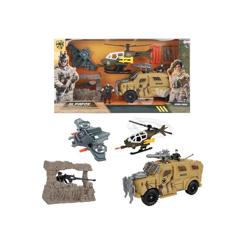 Toi Toys Alfafox Military Playset XXL avec accessoires