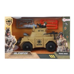 Toi Toys Alfafox Militair Speelset Pantservoertuig met accessoires