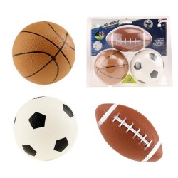 Toi Toys Pro Sports Mini ballons de sport 3 pièces sur carte