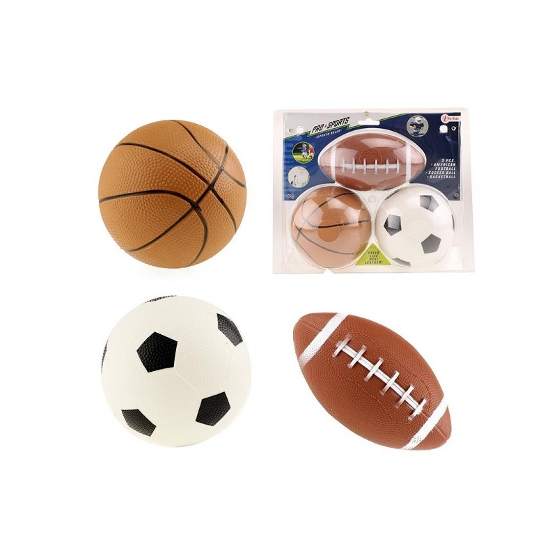 Toi Toys Pro Sports Mini ballons de sport 3 pièces sur carte