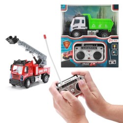 Toi Toys Mini camion poubelle ou camion de pompiers RC + lumière et son