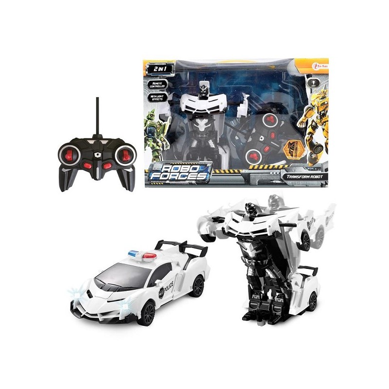 Toi Toys Roboforces Veranderrobot met licht Politieauto R-C