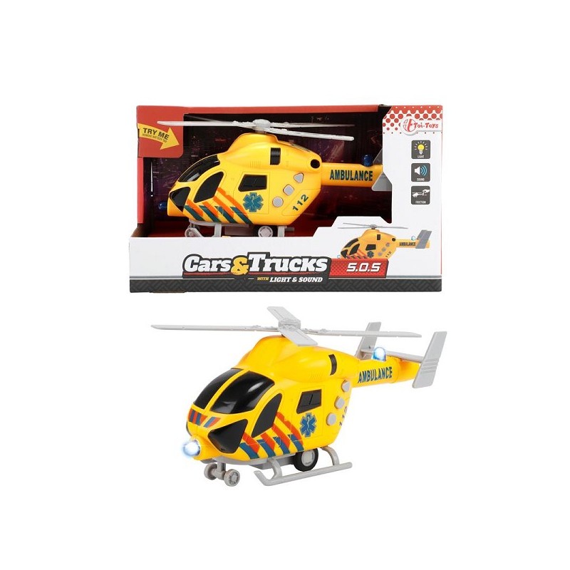 Toi Toys Cars&Trucks Trauma Helicopter Ambulance + lumière et son