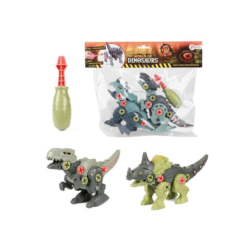 Toi Toys Monde des Dinosaures 2x Dino démontable