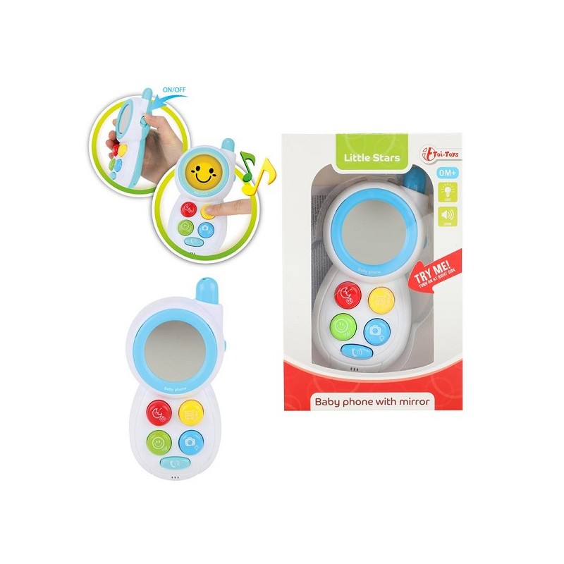 Toi Toys Little Stars Babytelefoon met spiegel + licht en geluid