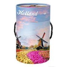 Puzzle en tube Hollande 108 pièces Champ de tulipes