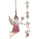 Suspension déco ange bois fourrure 13cm 2 pendentifs sur Carte