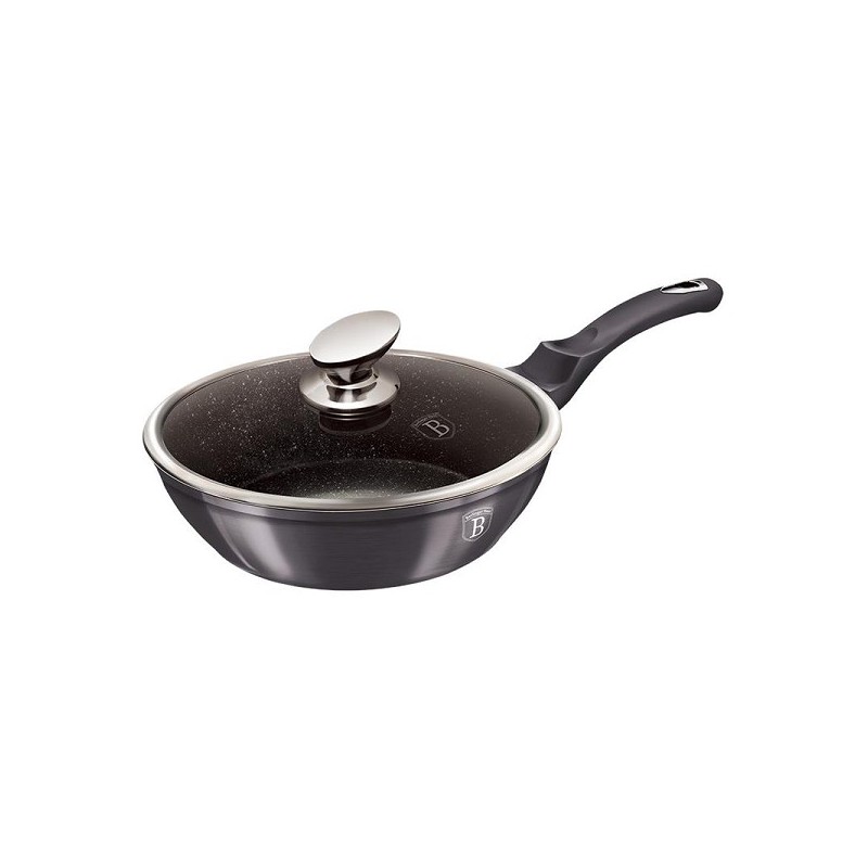 BerlingerHaus Cocotte avec couvercle 24 cm Metallic Line Carbon Pro Edition Induction