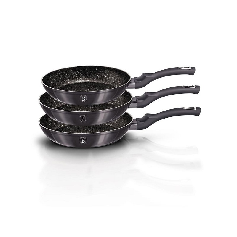 BerlingerHaus set de poêles 3 pièces Metallic Line Carbon Pro Edition Induction