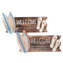 Planche de bienvenue planche de surf/chausson bois 50x18cm