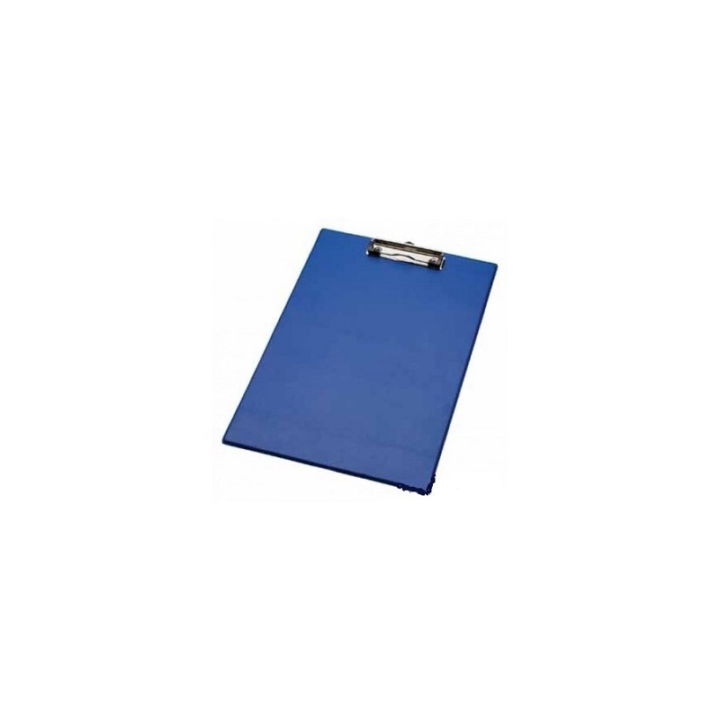 Klemmap Alco karton met kunst- stof omtrokken, A4 blauw