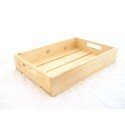 Kistje hout rechthoekig met greep 32x22x5cm